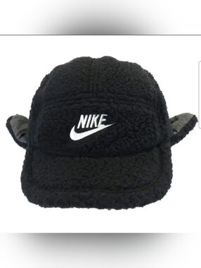Nike Fly Cap Unstructured  Sherpa Hat ~ Black FZ2604-010 | Big Kid's: OS *NWT